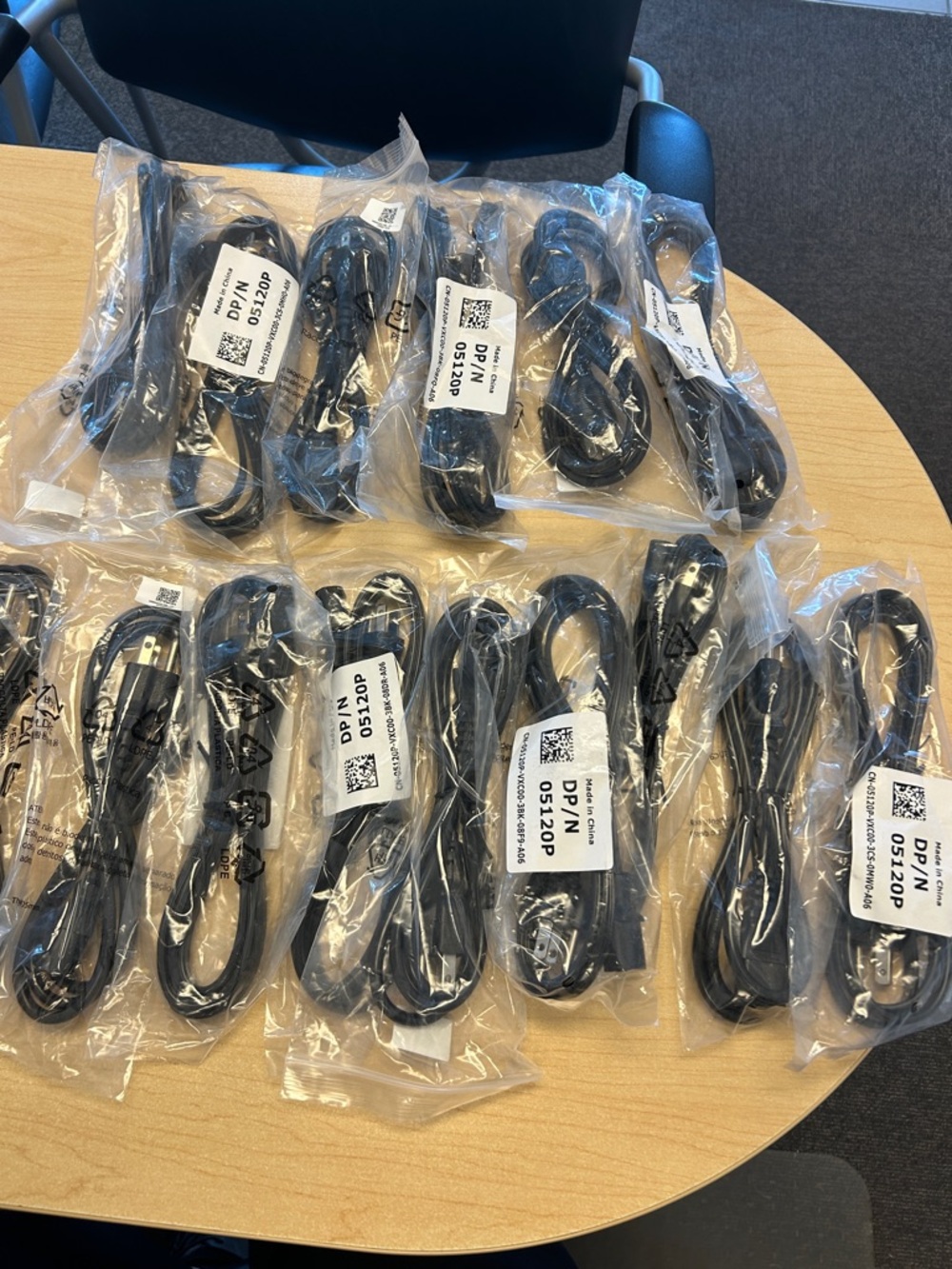 Pack of 15 Black Power Cables for computers - Multiple Units